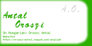 antal oroszi business card